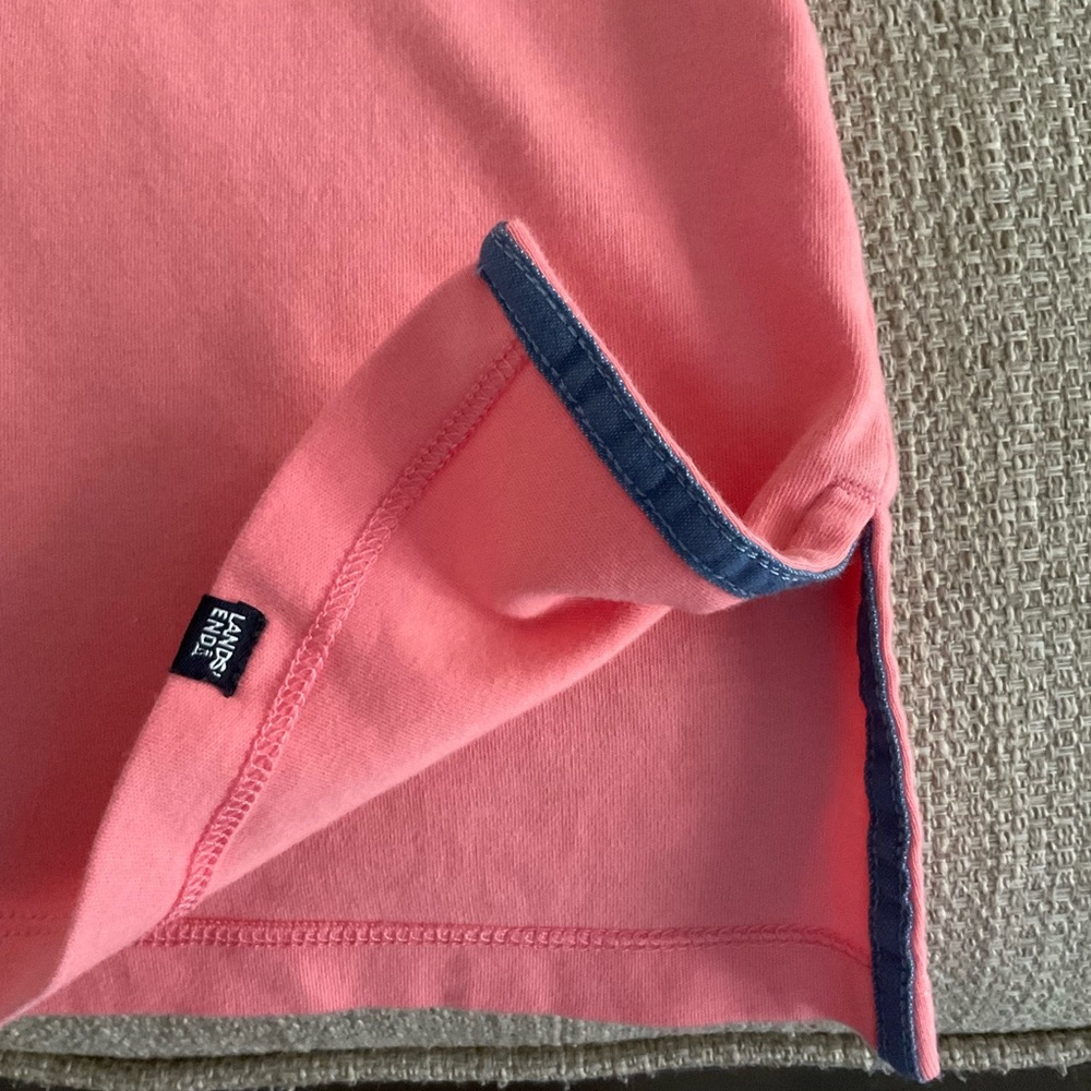 Lands' End Women's Coral three-quarter sleeve top. - Picture 6 of 6